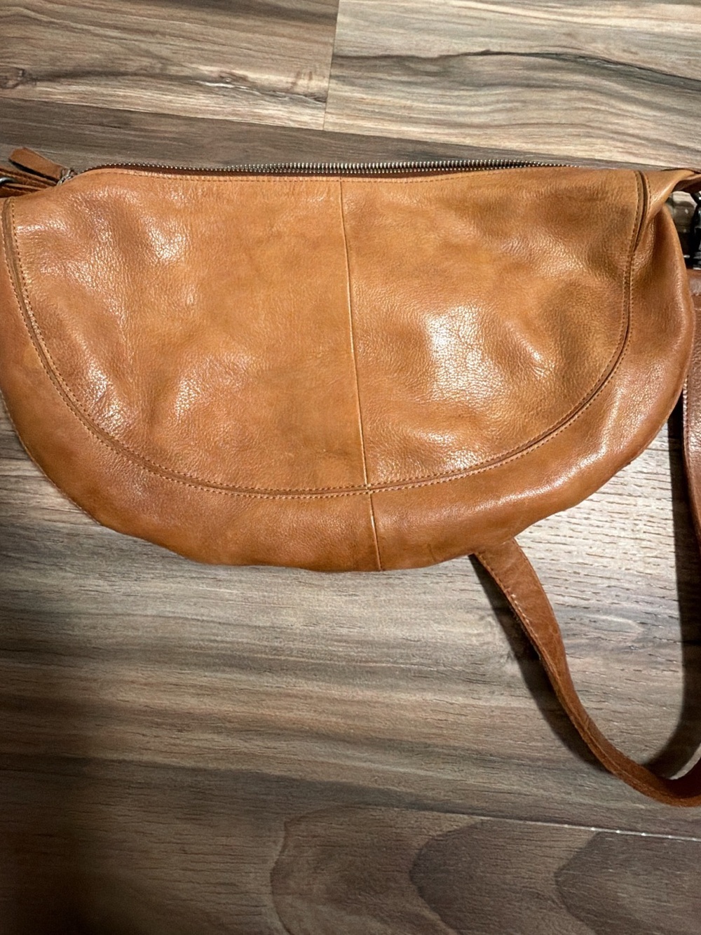 Latico Leather Cognac Callie Leather Sling Crossbody Bag Boho Minimal